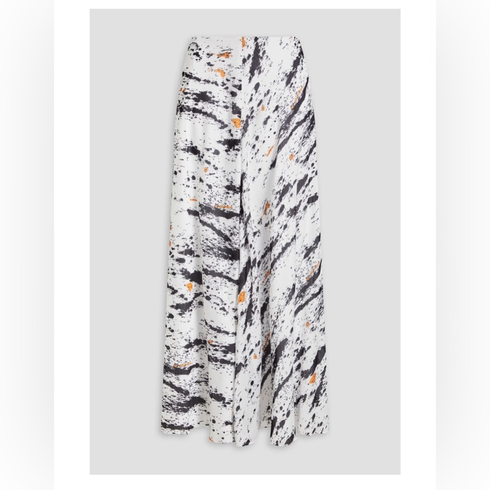 GALVAN LONDON-
Conca Printed Crepon Maxi Skirt